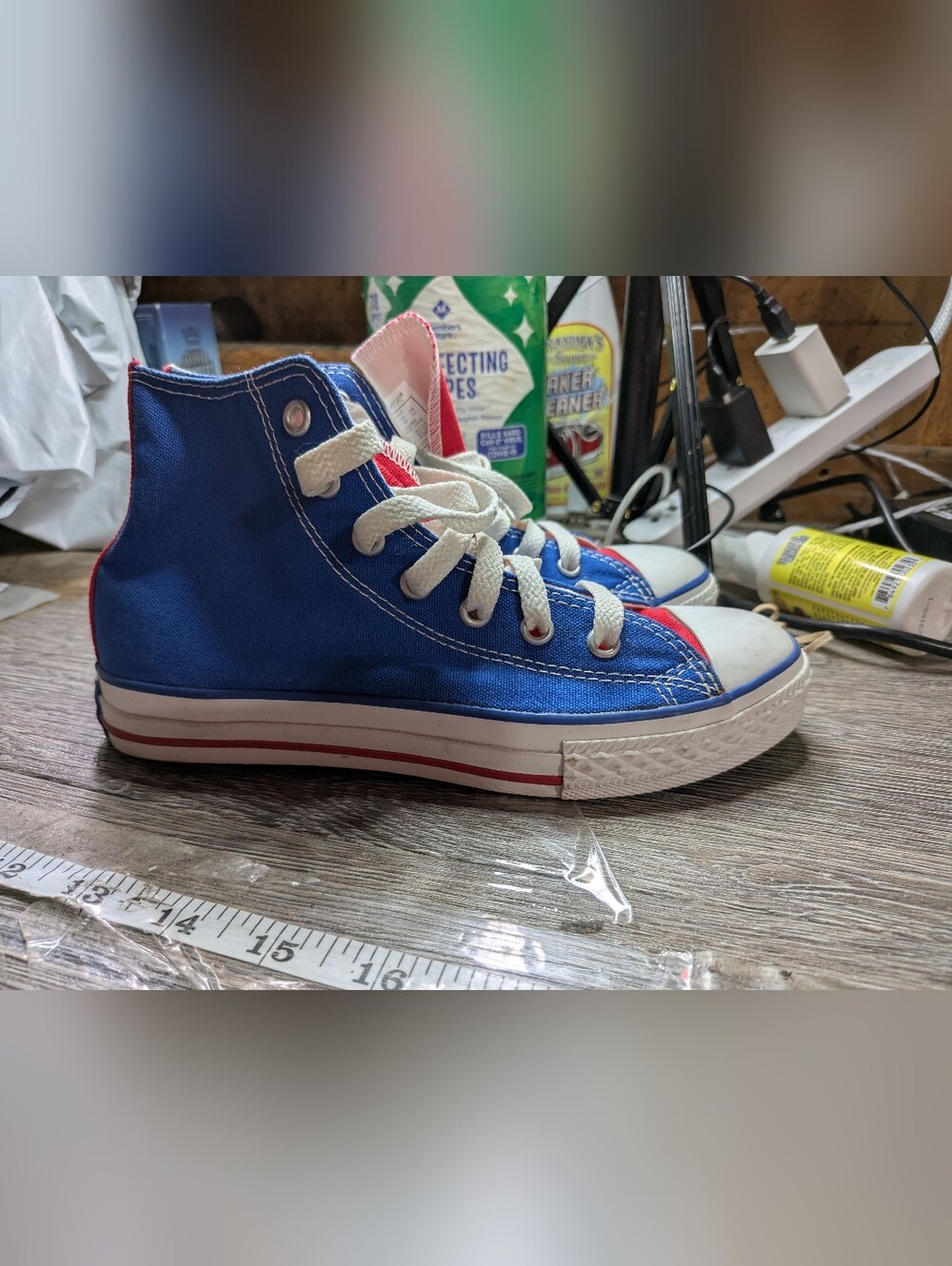 Converse Kids Blue & Red All‎ Star High Tops Sneakers Kids Size 2